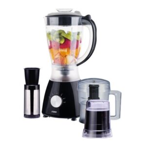 Mika Blender, 1.5L, 3 in 1, With Grinder, Chopper & SS Filter