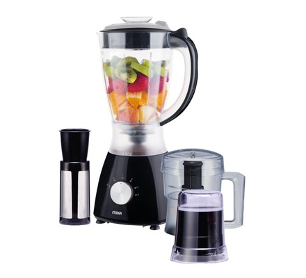 Mika Blender, 1.5L, 3 in 1, With Grinder, Chopper & SS Filter