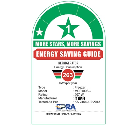 Mika Freezer, 99L, Silver Grey