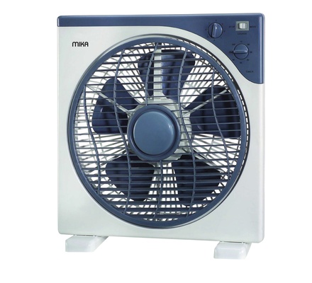 Mika Box Fan, 12", Square, Light & Dark Grey
