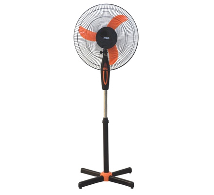 Mika Stand Fan, 16", Orange & Black