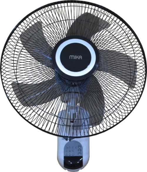 Mika Wall Fan, 16", White & Black