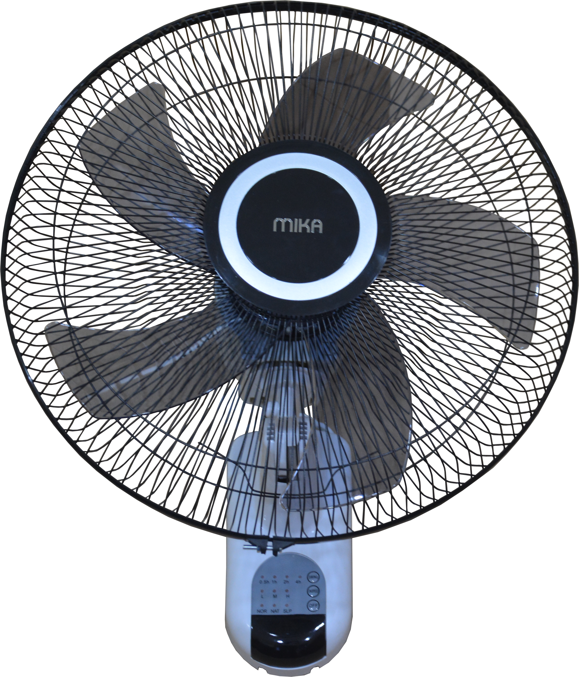 Mika Wall Fan, 16", White & Black