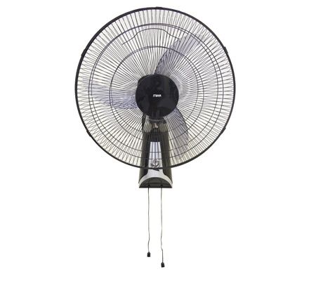 Mika Wall Fan, 18", Silver & Grey