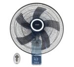 Mika Wall Fan, 18", Grey & Black