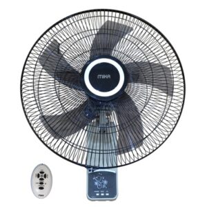 Mika Wall Fan, 18", Grey & Black
