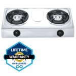 Mika Gas Stove, Table Top, Stainless Steel, 2 Burner