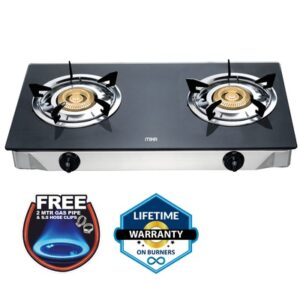 Mika Table Top, Double Burner, Mirror Finish S.S. Body