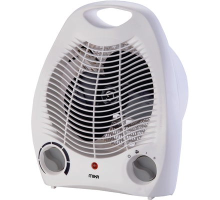 Mika Fan Heater, 1000-2000W, White