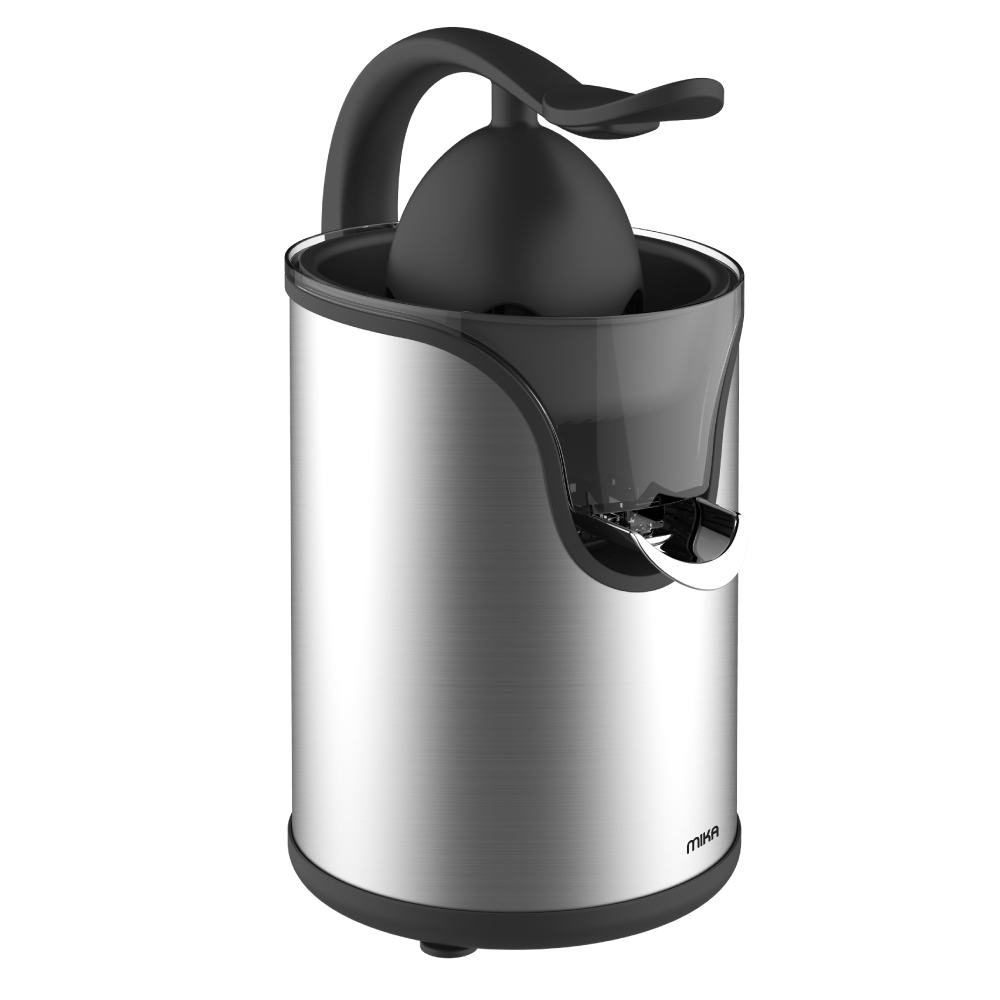 Mika Citrus Juicer, Plastic Handle Press, 100W, Stainless Steel