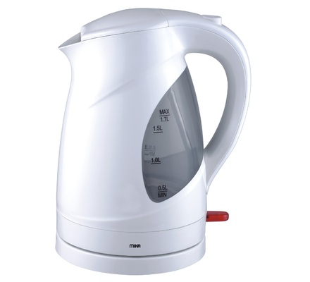 Mika Kettle (Electric), Plastic, 1.7L, Cordless, White & Grey