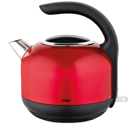 Mika Kettle (Electric), Stainless Steel, 1.7L, Cordless, Red