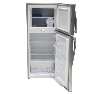 Mika Refrigerator, 118L, Direct Cool, Double Door, Silver Brush