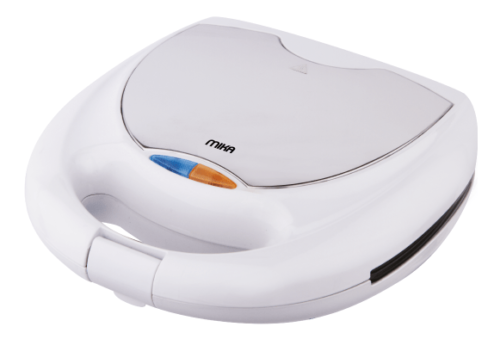 Mika Sandwich Maker, 2 Slice, 750W, White & SS