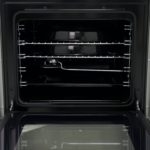 Mika Standing Cooker, 60cm X 60cm, 4 Gas, Electric Oven, Half Inox