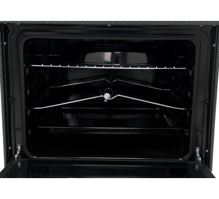 Mika Standing Cooker, 58cm x 58cm, 3 Gas Burner + 1 Electric Plate, Decor Silver