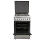 Mika Standing Cooker, 58cm X 58cm, 3 + 1, Electric Oven, Half Inox