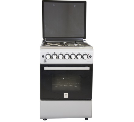 Mika Standing Cooker, 58cm X 58cm, 3 + 1, Electric Oven, Half Inox