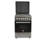 Mika Standing Cooker, 58cm X 58cm, 4GB, Electric Oven, Half Inox