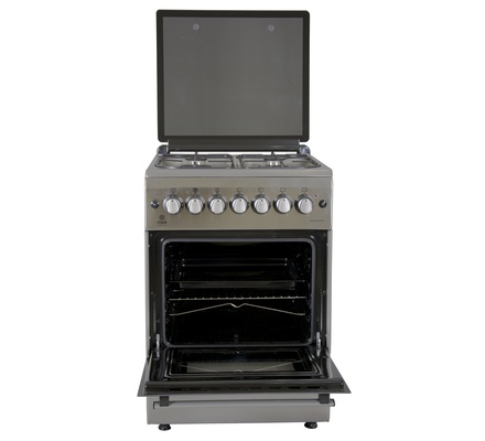 Mika Standing Cooker, 58cm X 58cm, 4GB, Electric Oven, Half Inox
