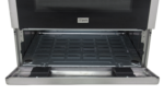 Mika Standing Cooker, 60cm x 60cm, 3 Gas Burner + 1 Electric Plate, Half Inox