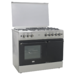 Mika Standing Cooker, 90cm x 60cm, 4 Gas Burner + 1 Electric Plate, Gas Compartment WOK Burner