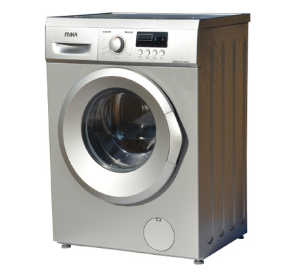 Mika Washing Machine, Fully Automatic, Front Load, 7KG, Silver