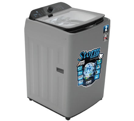 Mika Washing Machine, 13KG, Fully Autmatic, Top Load, Dark Silver