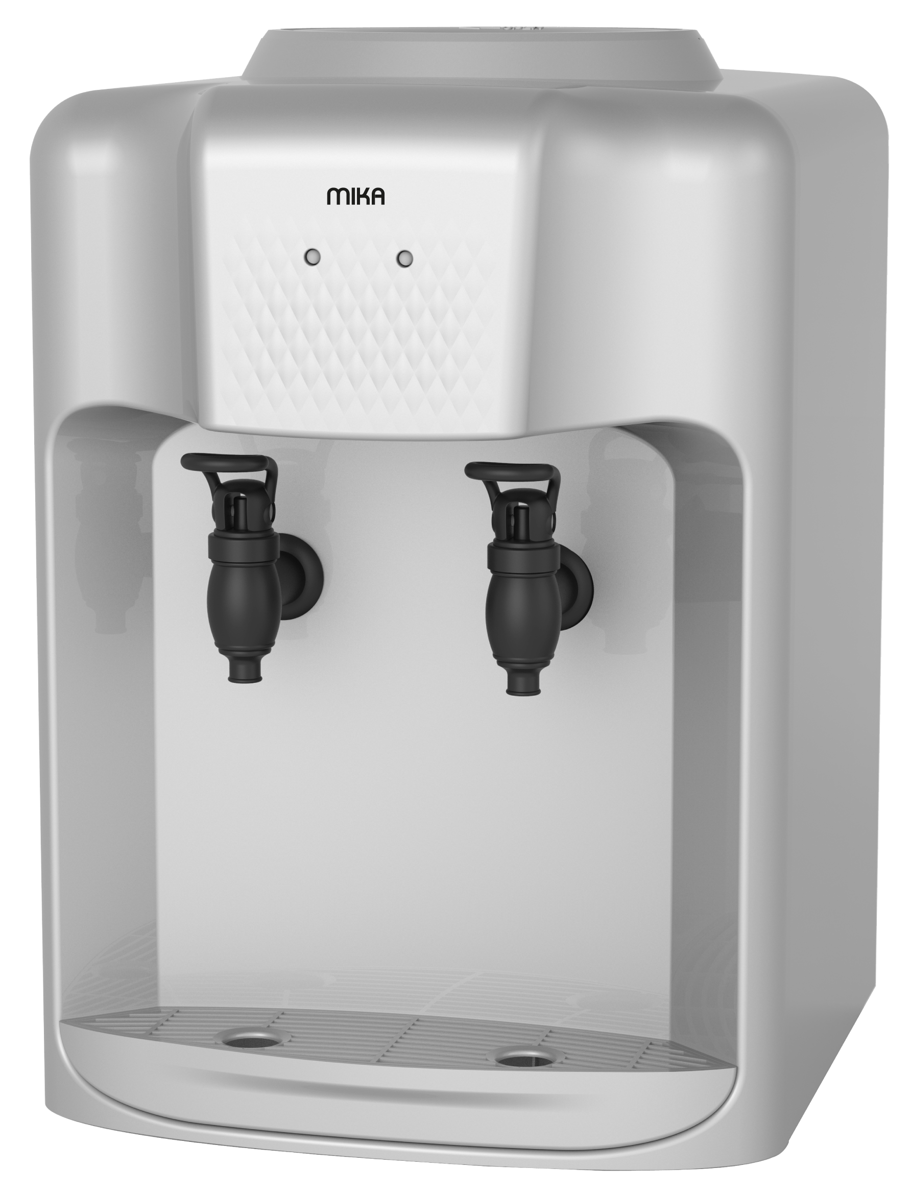 Mika Water Dispenser, Table Top, Hot & Normal, Silver & Black