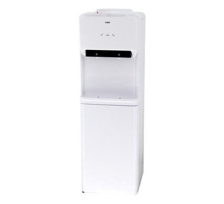 Mika Water Dispenser, Standing , Hot & Normal with cabinet, Silver & Black