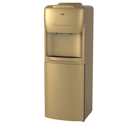 Mika Water Dispenser, Standing , Hot & Normal with cabinet, Gold & Black