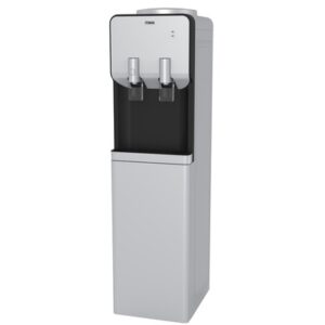 Mika Water Dispenser, Standing , Hot & Electric cooling, with cabinet, Silver & Black