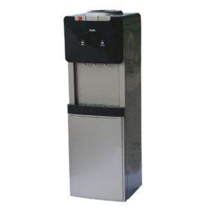 Mika Water Dispenser, Standing, Hot, Normal & Cold (3 Taps), With Cabinet, Refrigerator, Silver & Dark