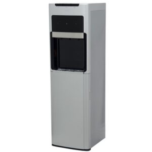 Mika Water Dispenser, Floor Standing Bottom Load , Black and Silver