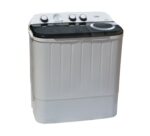 Mika Washing Machine, 6kg, Semi Automatic, Twin Tub, White & Grey