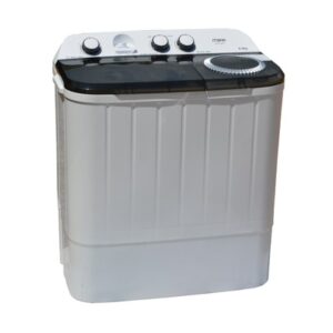 Mika Washing Machine, 6kg, Semi Automatic, Twin Tub, White & Grey