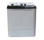 Mika Washing Machine, 6kg, Semi Automatic, Twin Tub, White & Grey