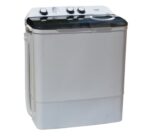 Mika Washing Machine, 8kg, Semi Automatic, Twin Tub, White & Grey