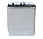 Mika Washing Machine, 8kg, Semi Automatic, Twin Tub, White & Grey