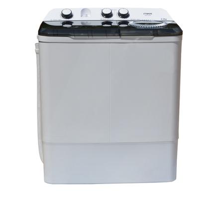Mika Washing Machine, 8kg, Semi Automatic, Twin Tub, White & Grey