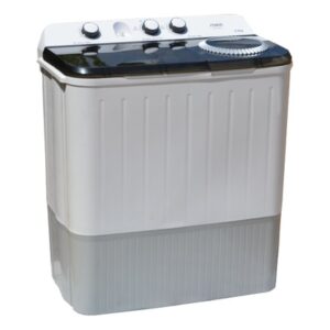 Mika Washing Machine, 9kg, Semi Automatic, Twin Tub, White & Grey