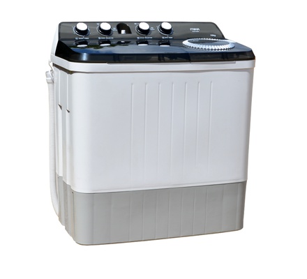 Mika Washing Machine, 10kg, Semi Automatic, Twin Tub, White & Grey