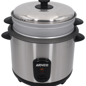 2 in 1 Rice Cooker and Steamer with Non-Stiock Inner coating, 2.8L rice capacity (5L Water capacity), Automatic Keep Warm Function, Removable Steel Valve for Easy Cleaning, Stainless Steel Lid, Rice spoon & measuring Cup . NEW !