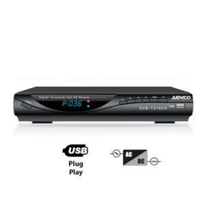 DVB-T210CX Set Top Box with USB Slot for Free to air Channels AC/DC