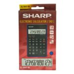 Sharp - EL-144T - 14 Digit Calculator - Black/ Blue