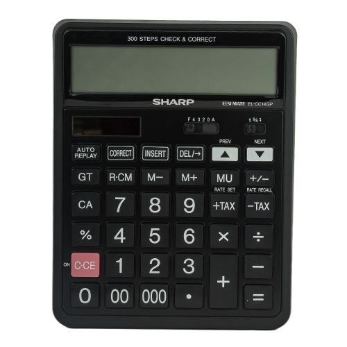 Sharp - EL-CC14GP - 14 Digit Calculator - Black