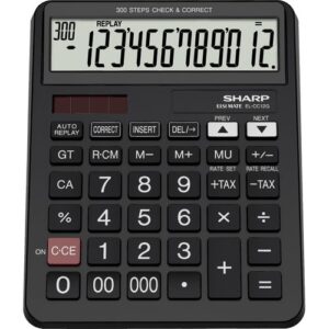 Sharp - EL-CC12G - 12 Digit Calculator - Black
