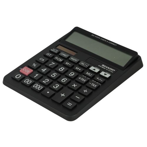 Sharp - EL-CC12G - 12 Digit Calculator - Black