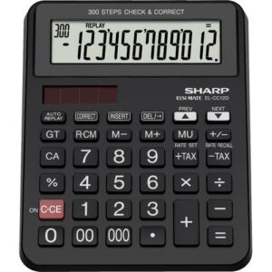 Sharp - EL-CC12D - 12 Digit Calculator - Black