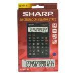 Sharp - EL-145T - 14 Digit Calculator - Black/ Blue